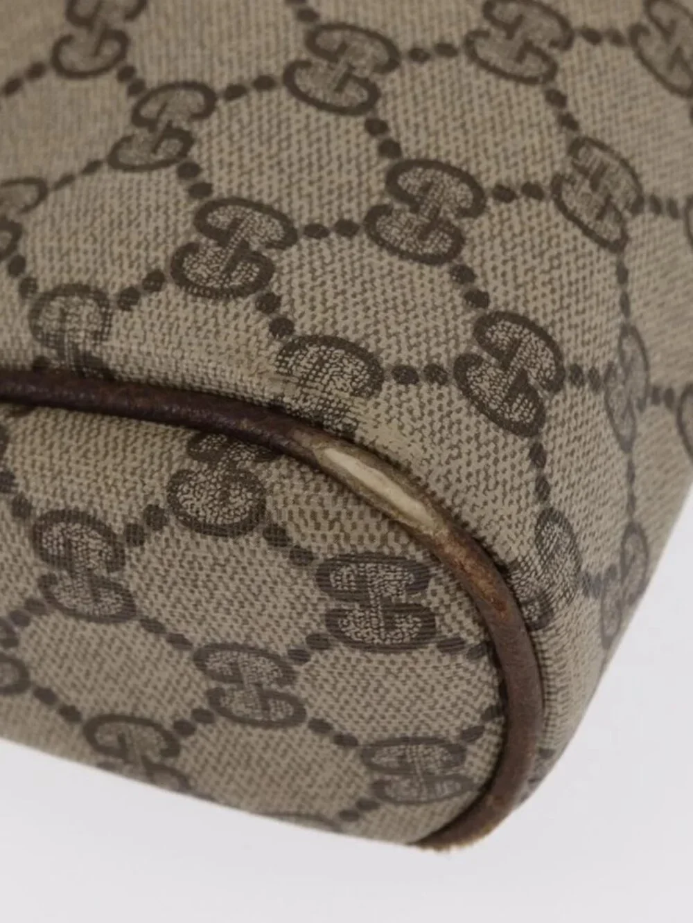 GUCCI GG Canvas Web Sherry Line Clutch Bag Beige 37-014-3553 Auth 169513